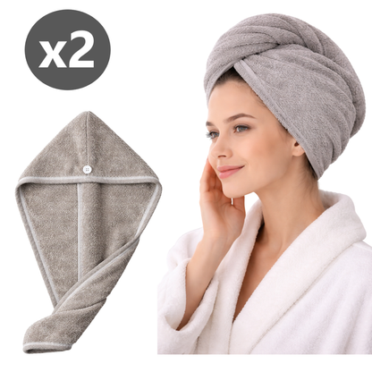 Pack x 2 Toallas microfibra absorbente para cabello