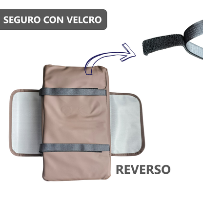 Caja de almacenamiento para auto portavaso porta servilleta y teléfono - Marrón