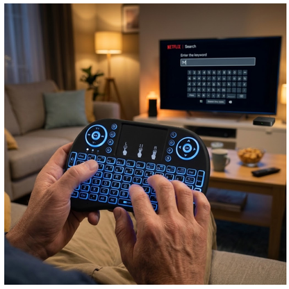 Mini Teclado Hasta 10m Inalámbrico USB Smart Tv- Tv Box- Pc- Laptop