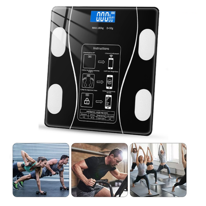 Balanza Báscula de Peso Corporal hasta 180 kg - Negro