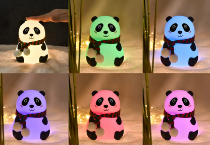 Lámpara de Oso Panda de Silicona Inalámbrica LED Nocturna