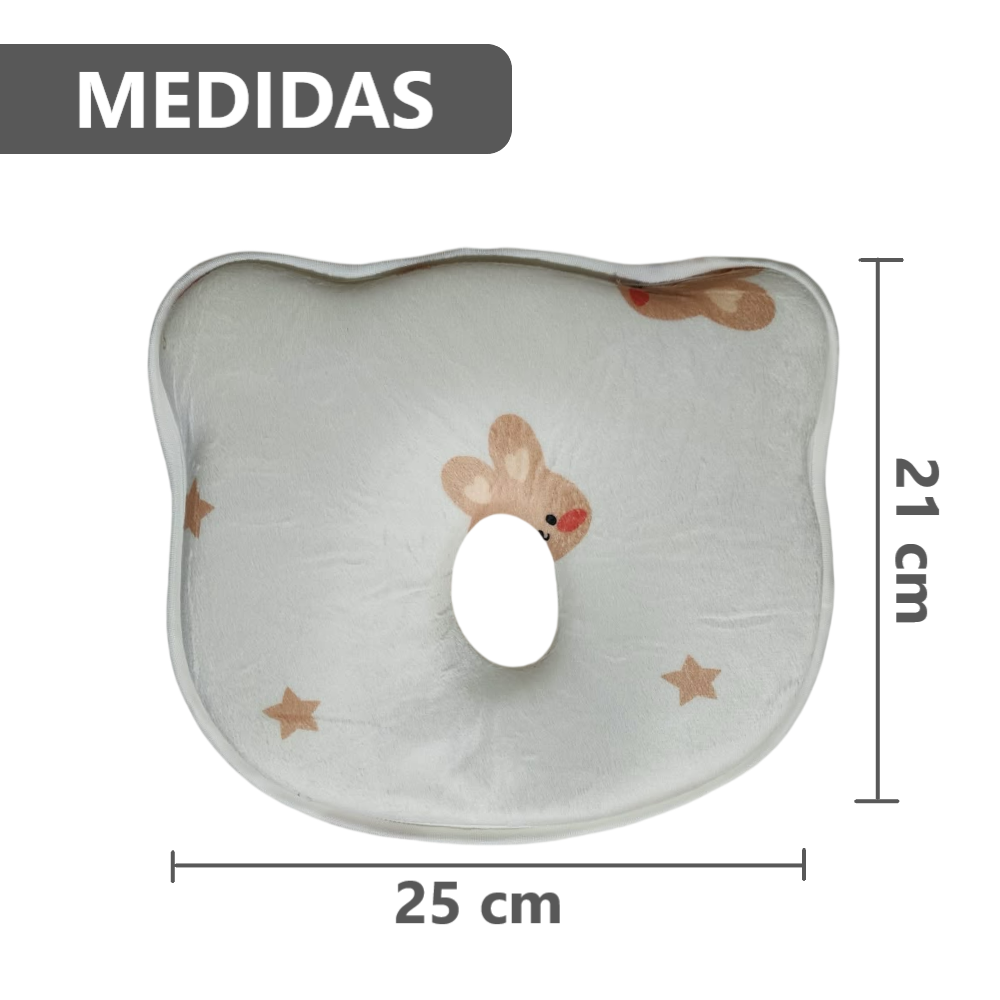 Almohada Viscoelástica Ergonómica para Bebé con Soporte Cervical