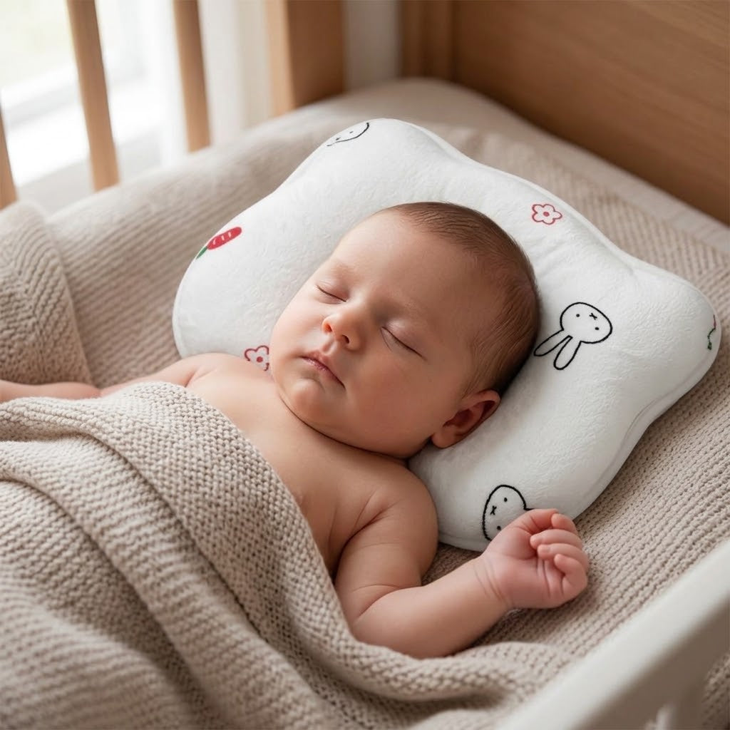 Almohada Viscoelástica Ergonómica para Bebé con Soporte Cervical