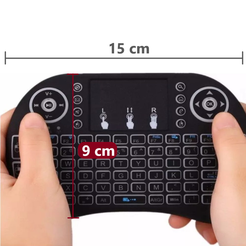 Mini Teclado Hasta 10m Inalámbrico USB Smart Tv- Tv Box- Pc- Laptop