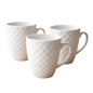 3 tazas de loza blanca