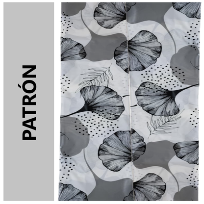 Cortina de ducha 180x180 cm con 12 ganchos diseño variado