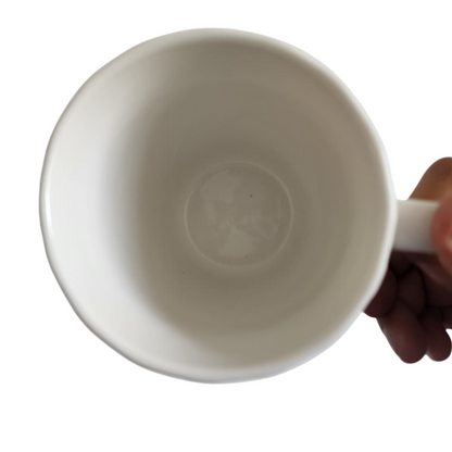 3 tazas de loza blanca