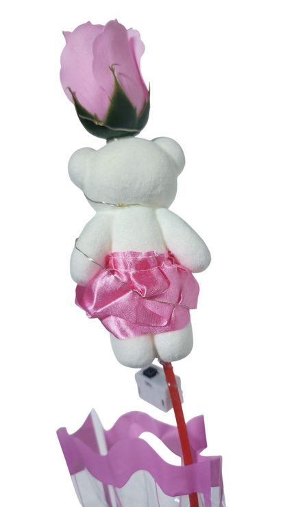 12 Rosas Con Oso Y Luces 3 Velocidades