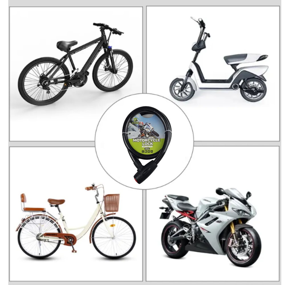 Cadena con llave 150cm grueso NEGRO