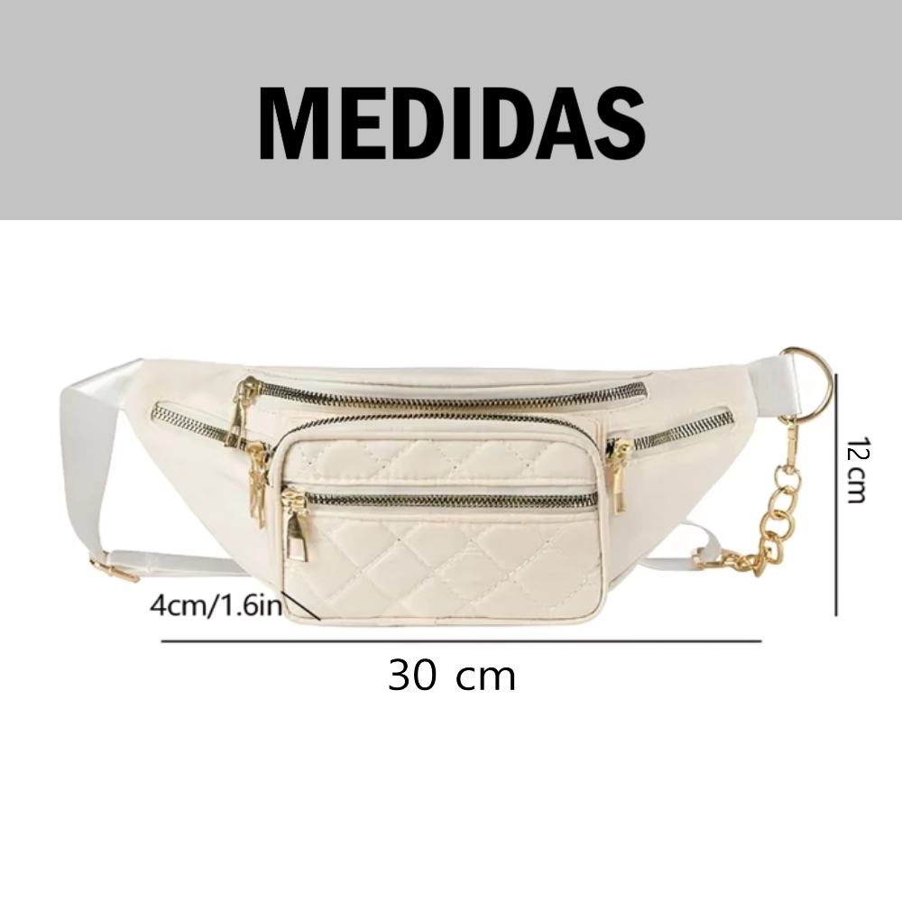 Canguro elegante de mujer con cierre colores