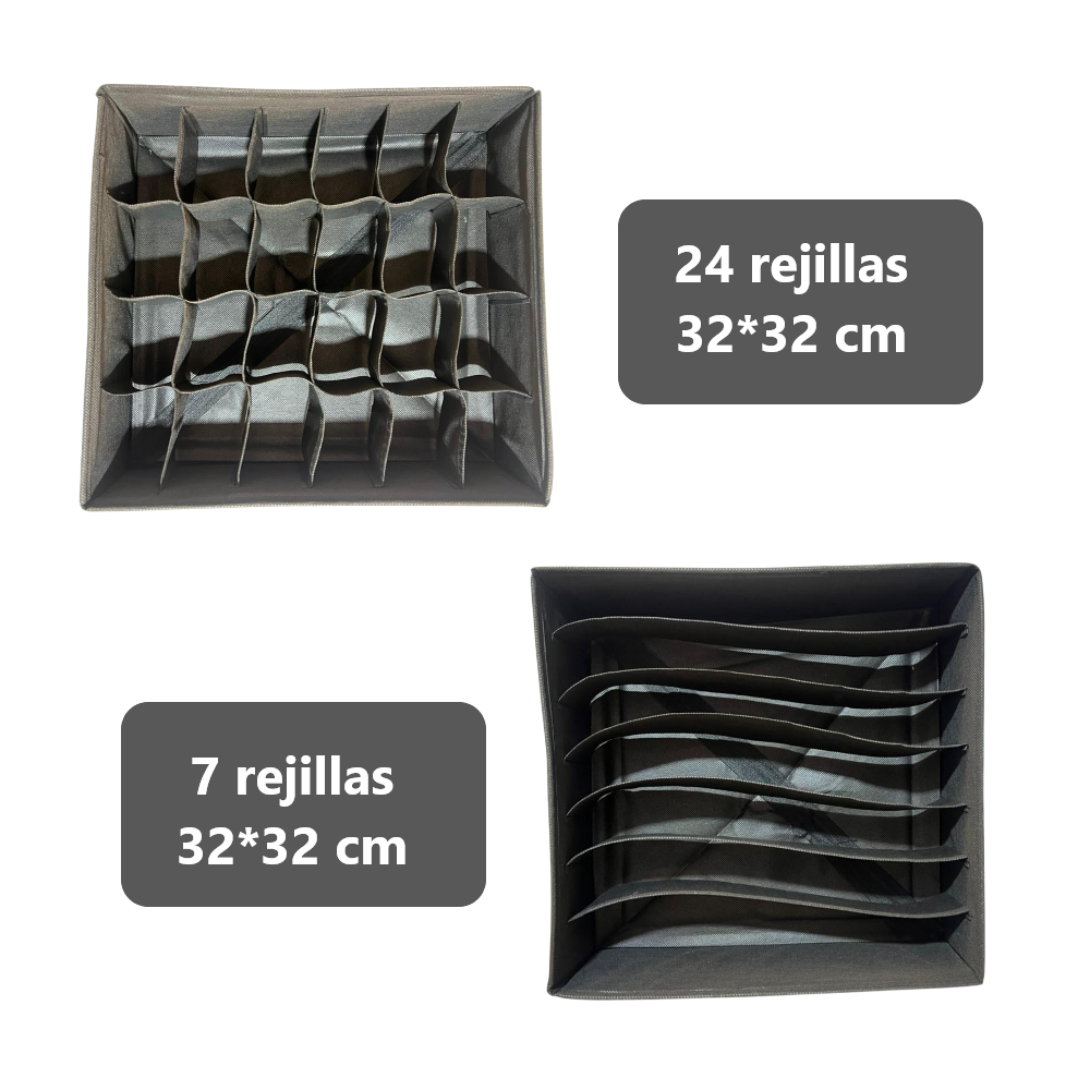 Pack x4 Organizadores Cajas para ropa interior armable - diversos tamaños