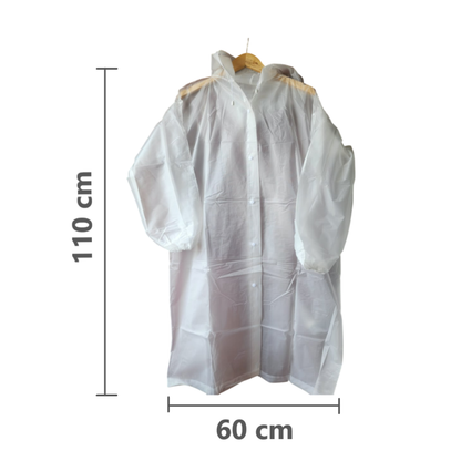 Poncho Ligero Impermeable con capucha y botones Adulto Unisex