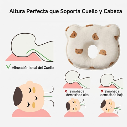 Almohada Viscoelástica Ergonómica para Bebé con Soporte Cervical