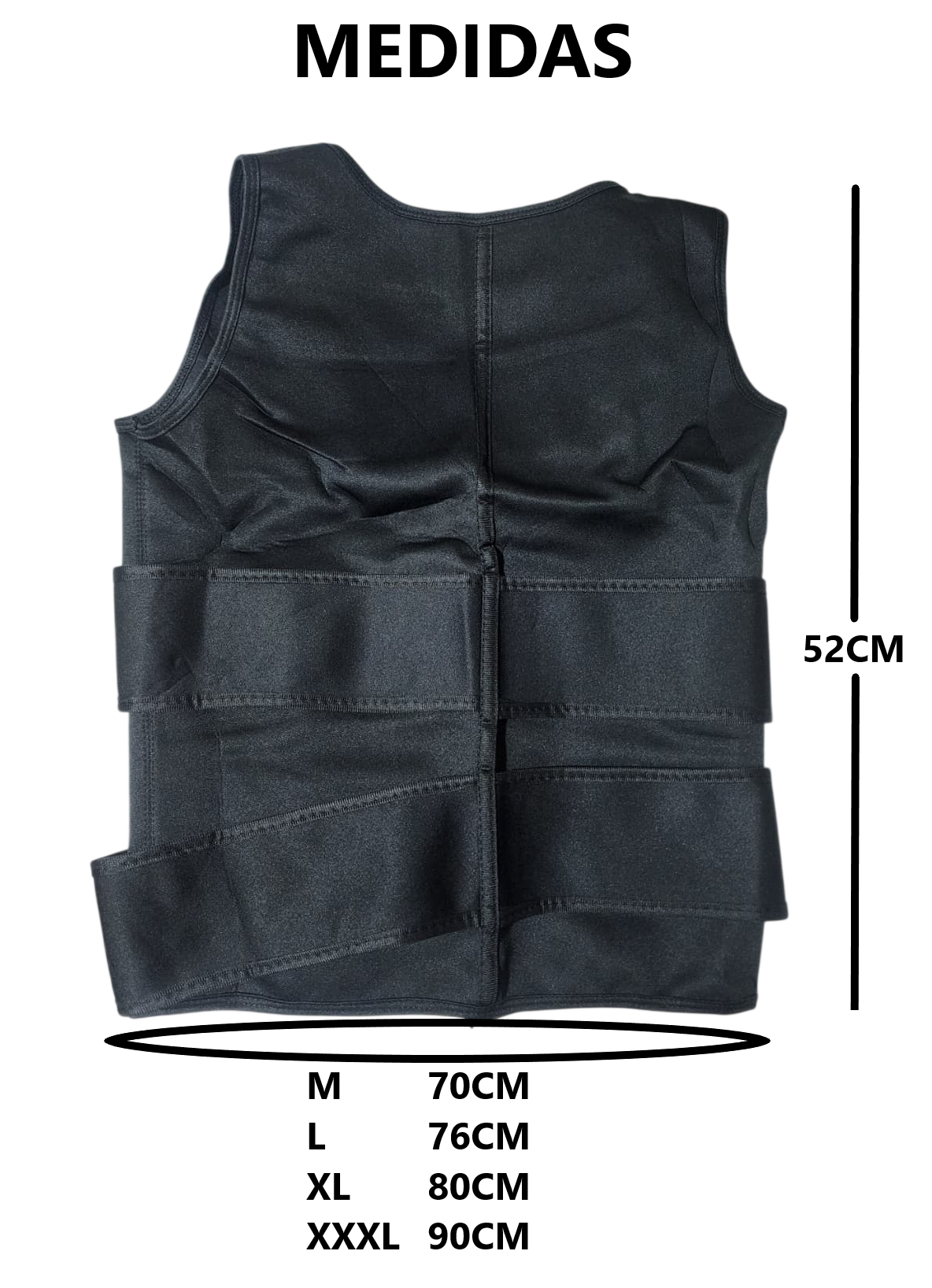 Chaleco moldeador disimula barriga con cierre y ajustador