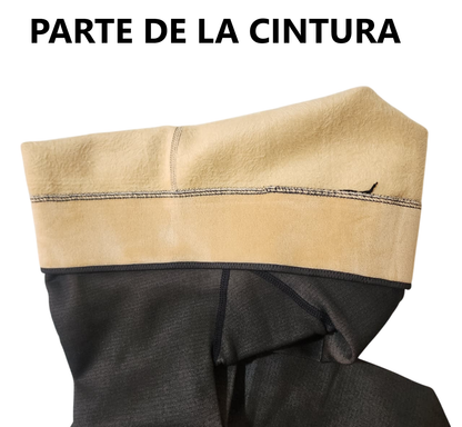 Panty con salida de pies y acolchado - color oscuro