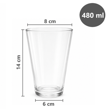 Set x3 vasos de vidrio largo de 480 ml