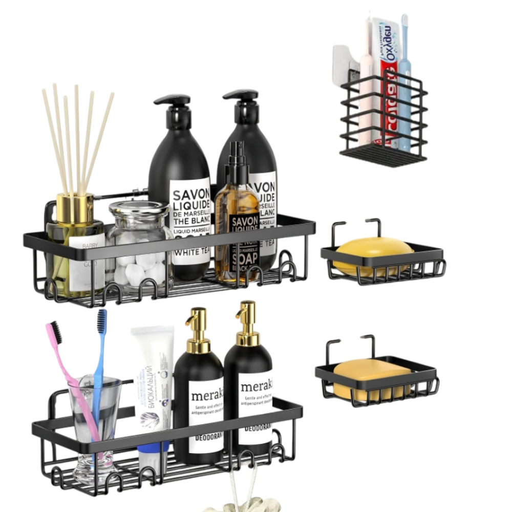 Kit 5 Organizadores para baño tipo rejilla