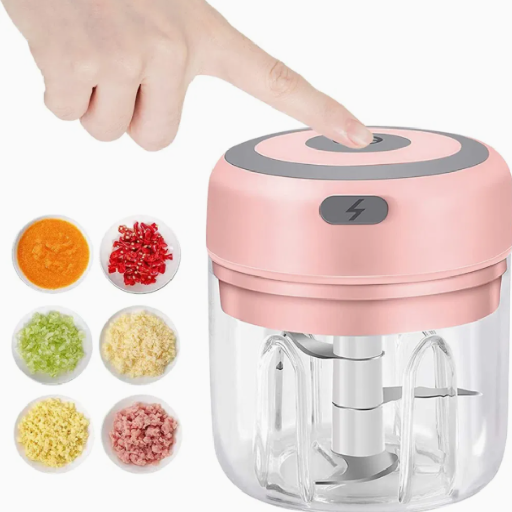 Picadora Eléctrica Mini de Alimentos de un Botón