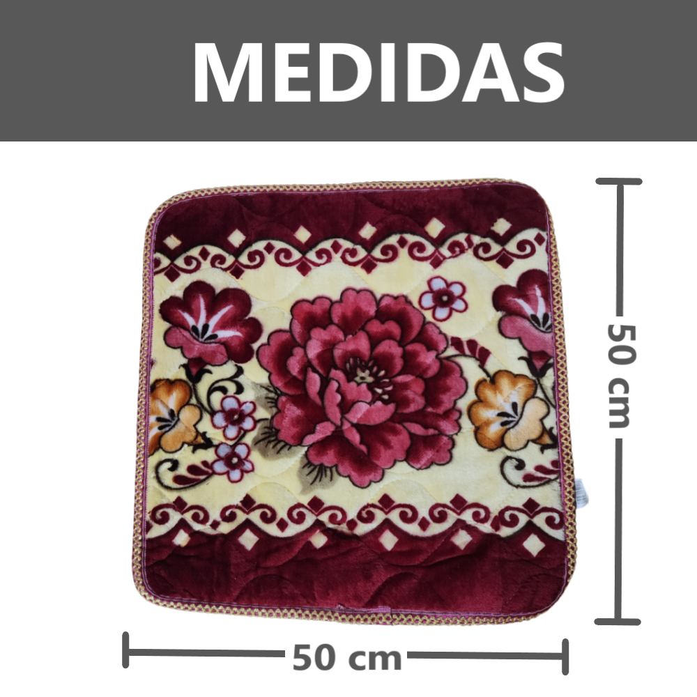 Pack 2 Alfombras de flores Piso de felpa de 50x50cm