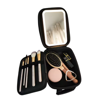 Bolsa de Maquillaje estuche neceser con Espejo con Luz LED