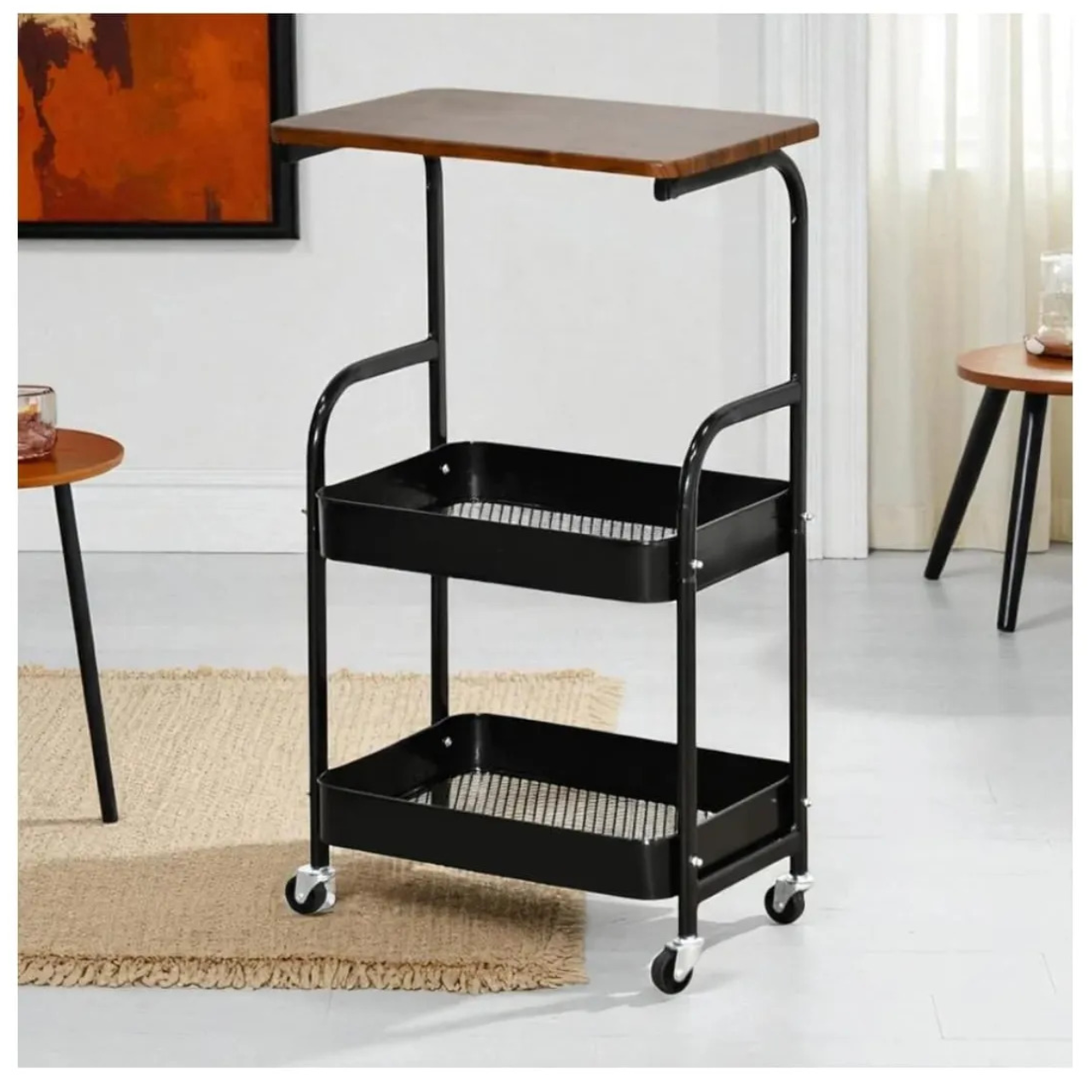 Carrito Mesa Organizador Multiuso de 3 Niveles rodante