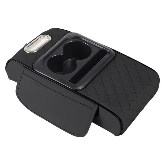 Caja de almacenamiento portavaso porta servilleta y telefono - NEGRO