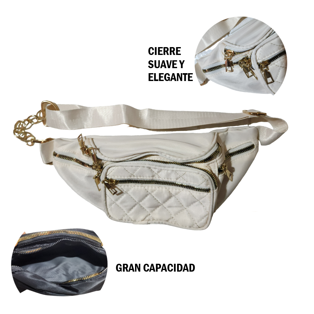 Canguro elegante de mujer con cierre colores