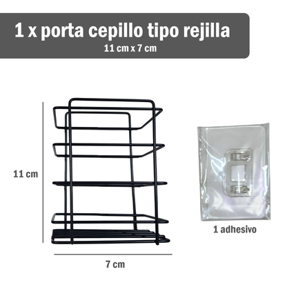 Kit 5 Organizadores para baño tipo rejilla  - Negro