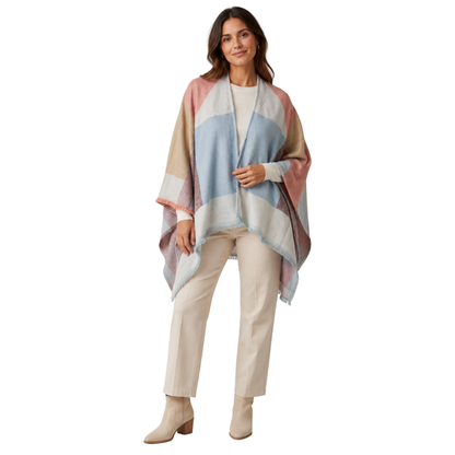 Capa Poncho Pashmina para mujer de invierno Casual / Beige / Talla única