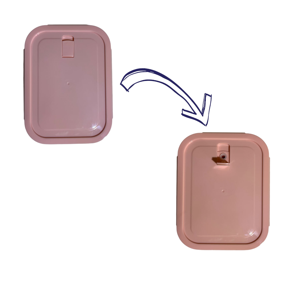 KIT 2 TAPER DE VIDRIO RESISTENTE 1520ml - ROSADO