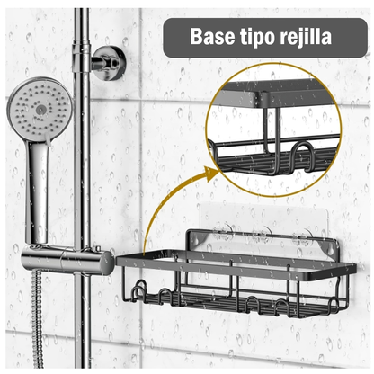 Kit 5 Organizadores para baño tipo rejilla  - Negro