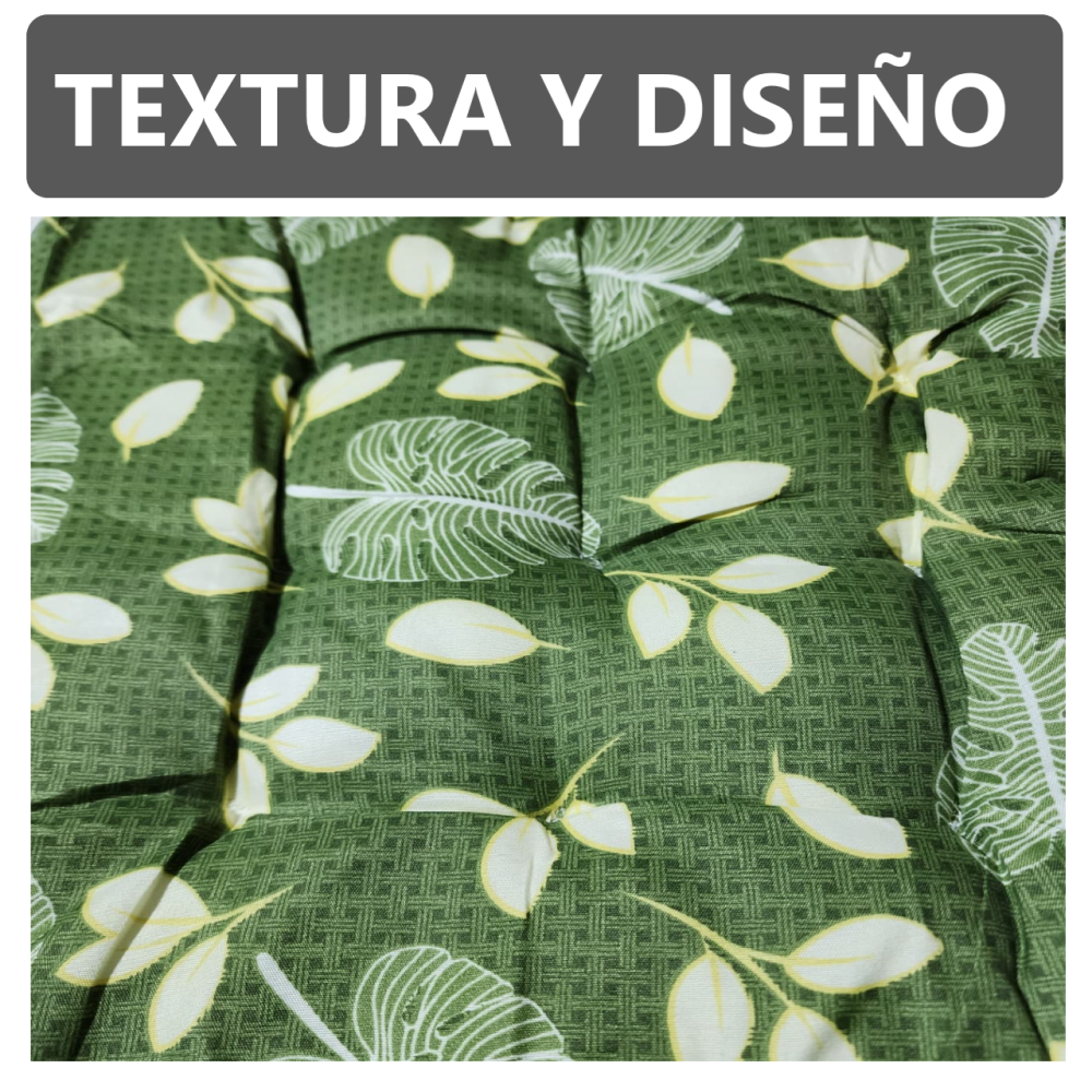 Pack x2 Cojines Almohadas para silla diseño de flores - 40 x 40 cm