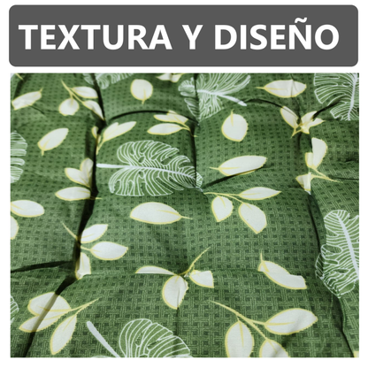 Pack x2 Cojines Almohadas para silla diseño de flores - 40 x 40 cm