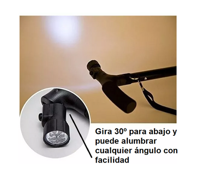 Bastón Ortopédico Plegable Mágico y regulable Con Luz Led