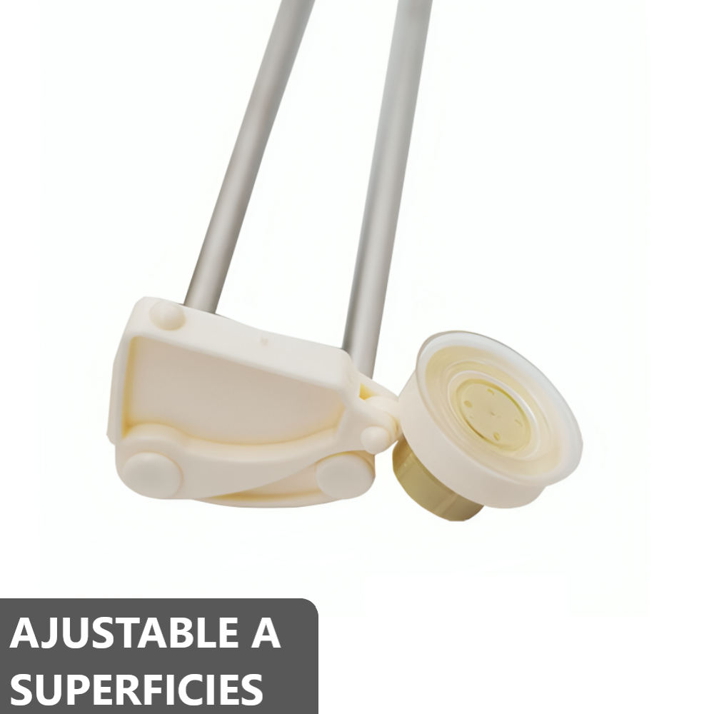 Toallero doble de pared con ventosa ajustable