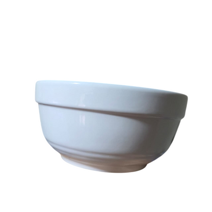 kit de 4  Tazones de loza blanca
