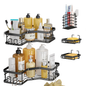 Kit 5 Organizadores para baño tipo rejilla  - Negro