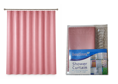 Cortina de ducha 180x180 cm con 12 ganchos diseño variado