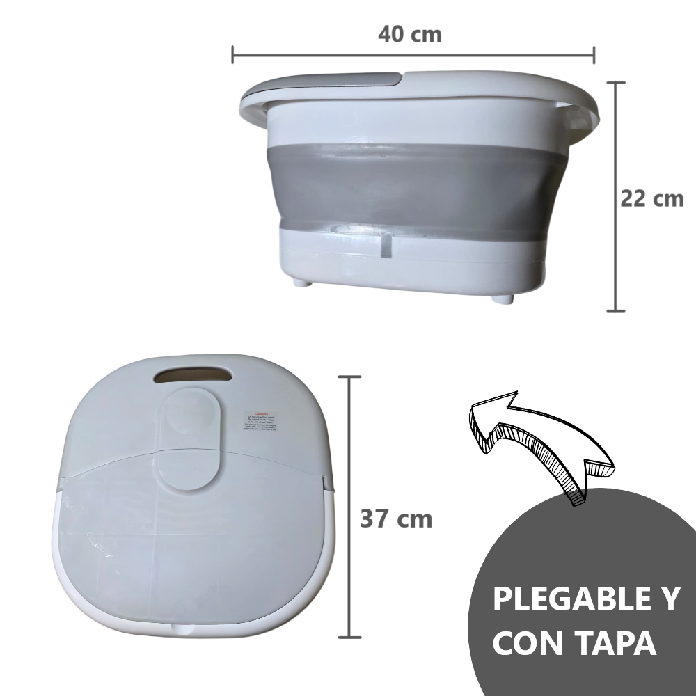 Tina masajeadora Eléctrica Plegable para Pies
