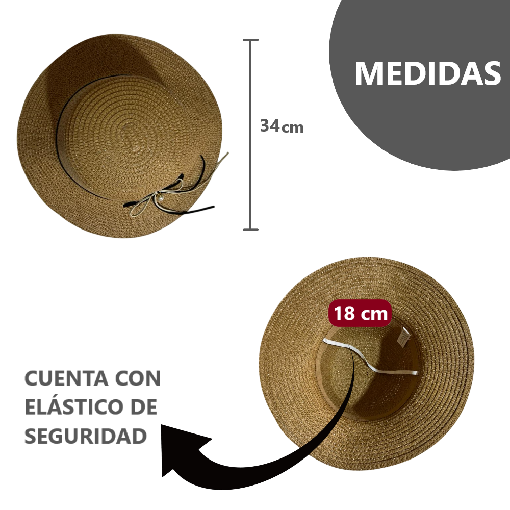 Sombrero con Lazo sutil y elegante
