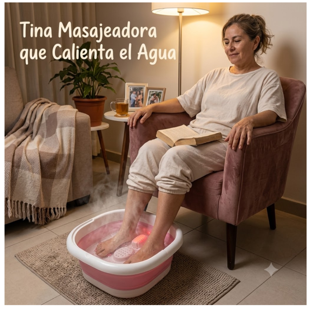 Tina masajeadora Eléctrica Plegable para Pies