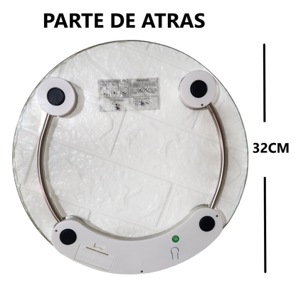 Balanza corporal a pila báscula de hasta 180 kilos - Redondo