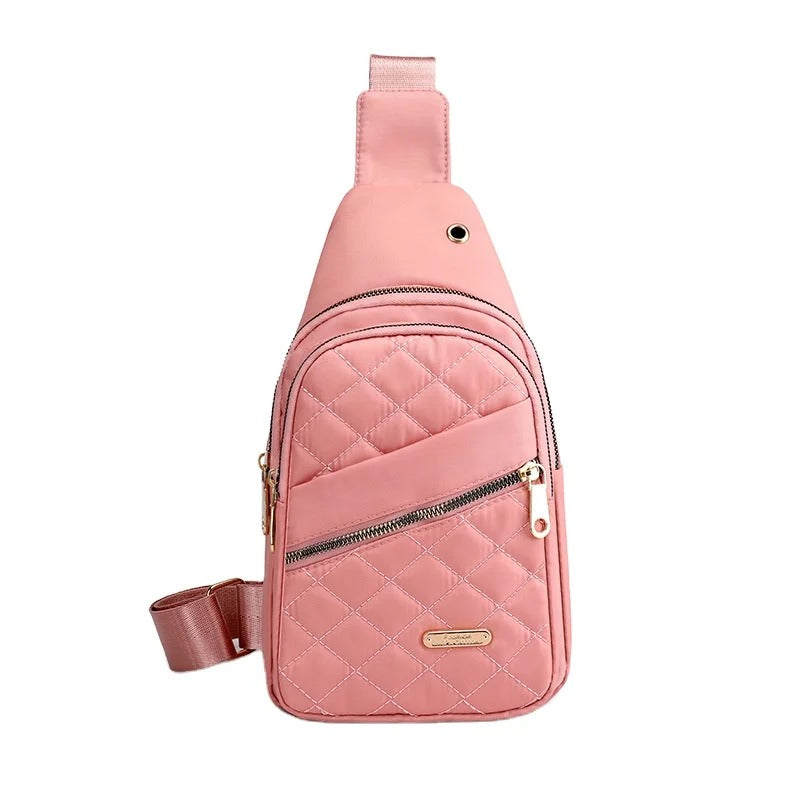 Morral cruzado riñonera con 3 cierres y 1 interior