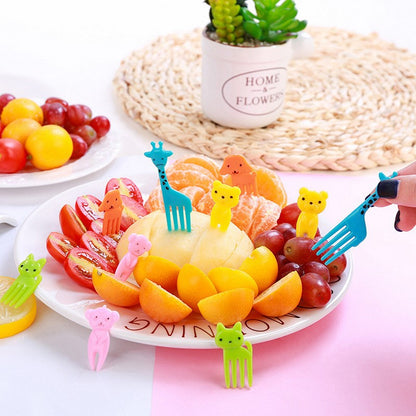 Mini tenedores con adorno de animales kawaii