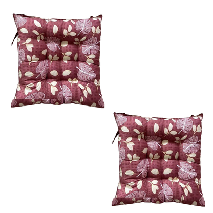 Pack x2 Cojines Almohadas para silla diseño de flores - 40 x 40 cm