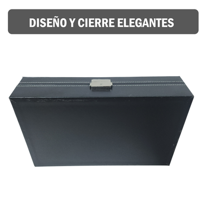 Organizador De 6 Relojes y 3 lentes Portareloj Estuche Elegante Unisex