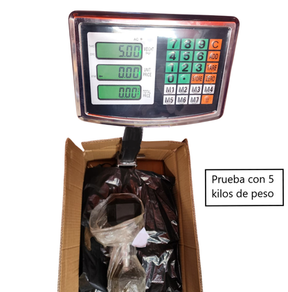 Balanza inalambrica recargable de hasta 150kg bascula