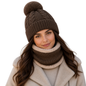 Gorro Chullo con Bufanda de lana y felpa para Invierno