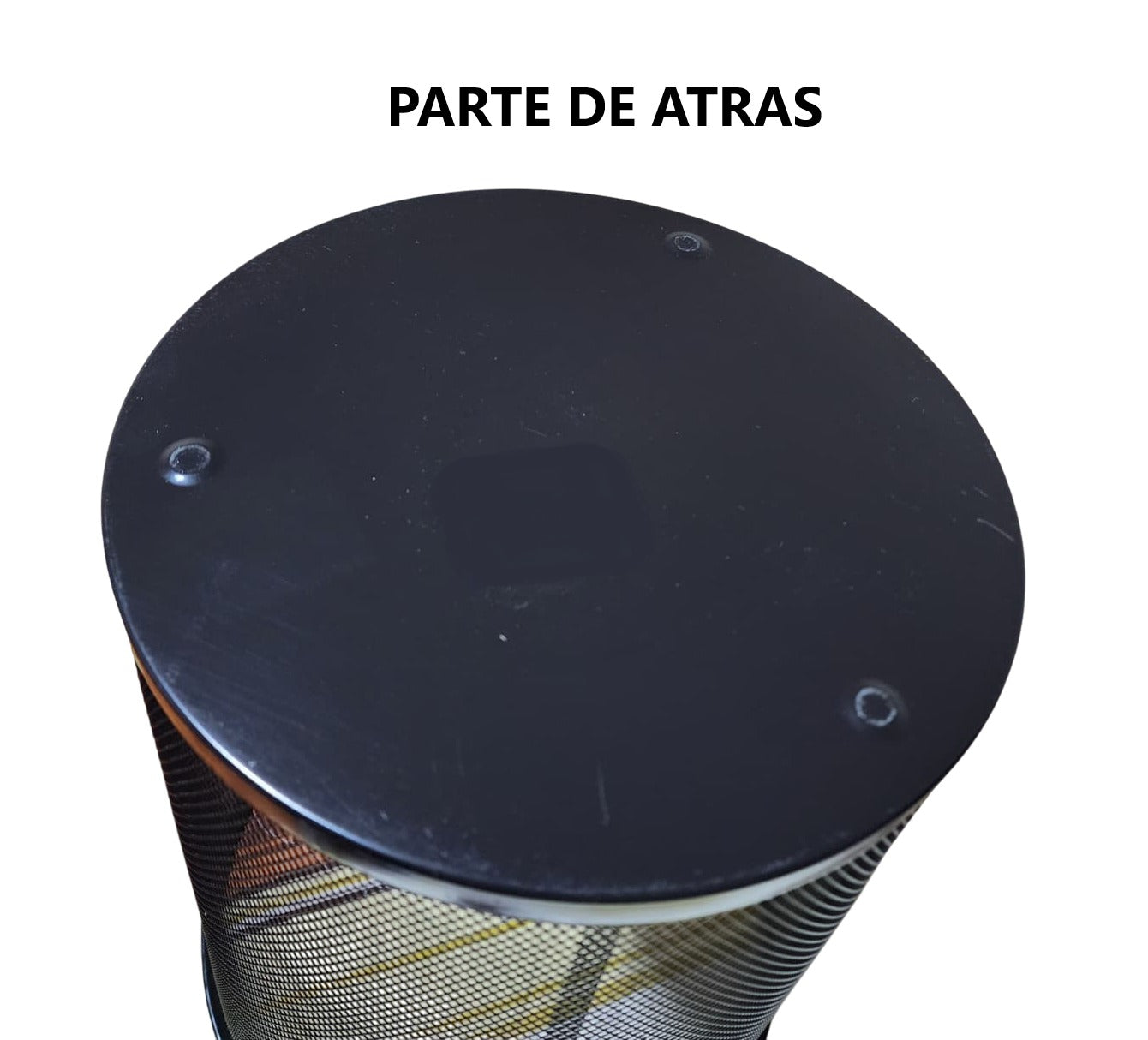 Pack x2 Tachos de Basura Papeleras de metal negro - 30 x 35 cm