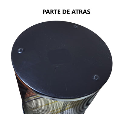 Pack x2 Tachos de Basura Papeleras de metal negro - 30 x 35 cm